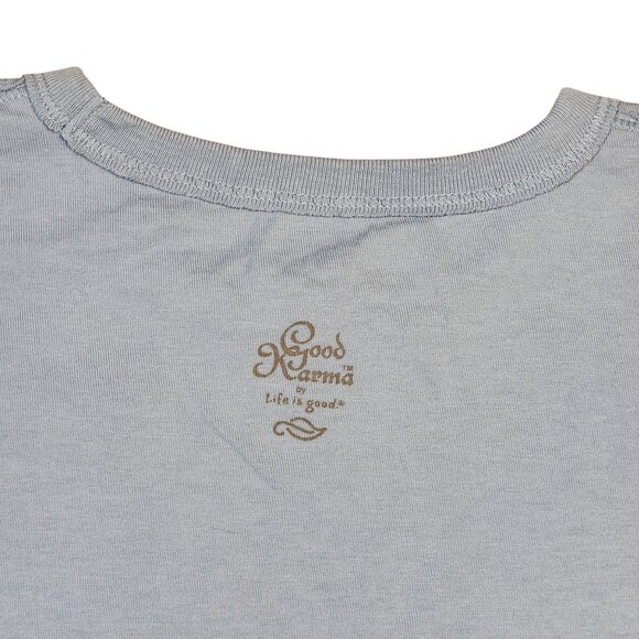 Life Is Good Karma Island Surfer Mens Blue Graphic T-Shirt Medium - Picture 4 of 10